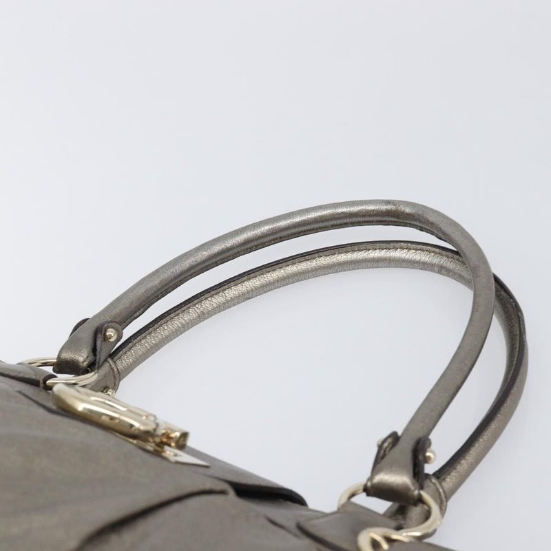 Salvatore Ferragamo Vintage Gancini Top Handle Leather Gold Bag