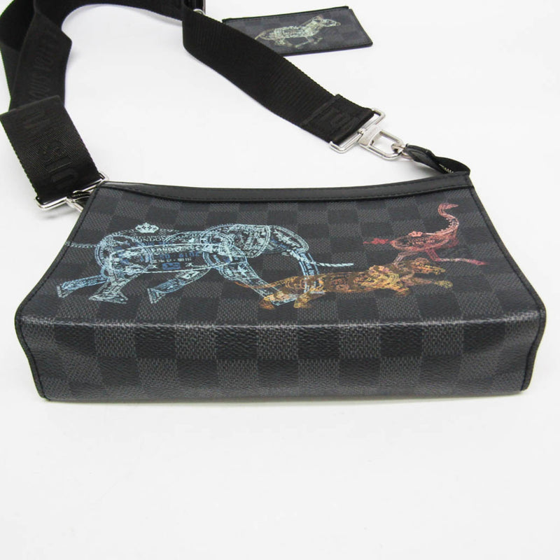 Louis Vuitton Gaston Wearable Limited Edition Wild Animals Damier Graphite Black Canvas Bag