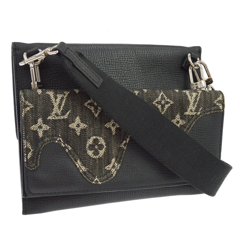 Louis Vuitton Nigo Trio Messenger Pouch Monogram Denim And Taurillon Leather Black