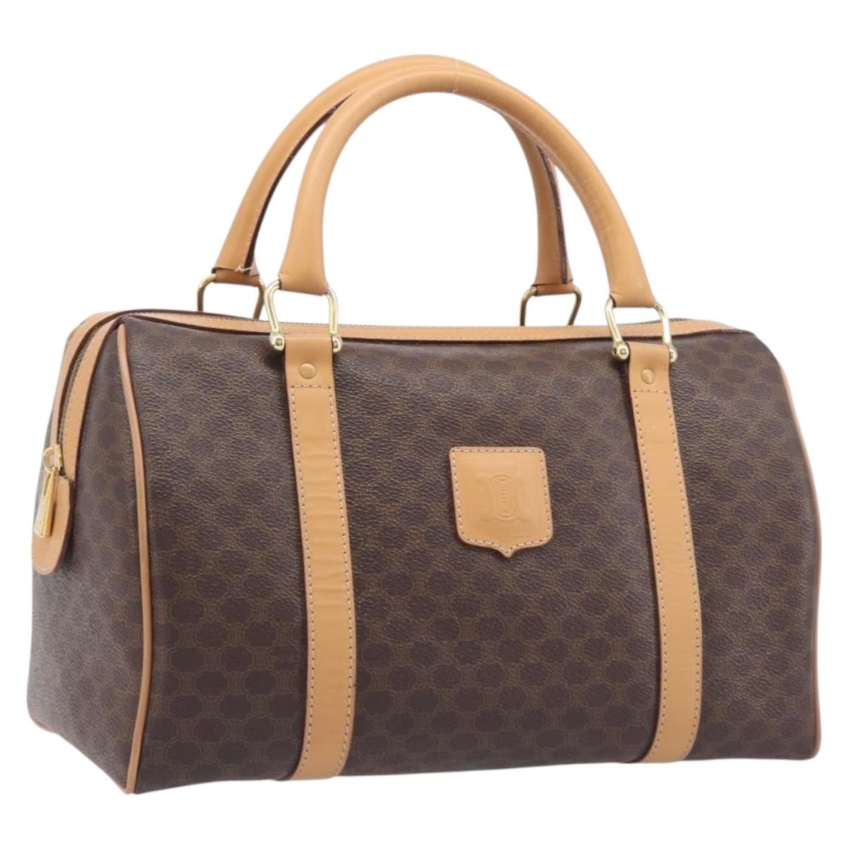 Celine Handbag Canvas Brown Bag