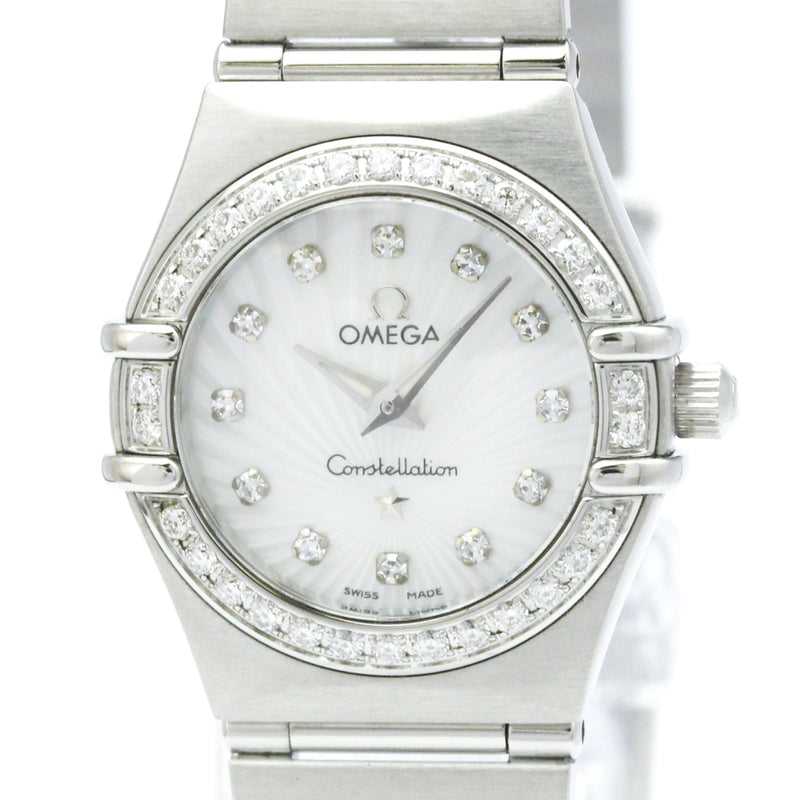 Omega Constellation Quartz Stainless Steel With Diamond Bezel And Markers Watches