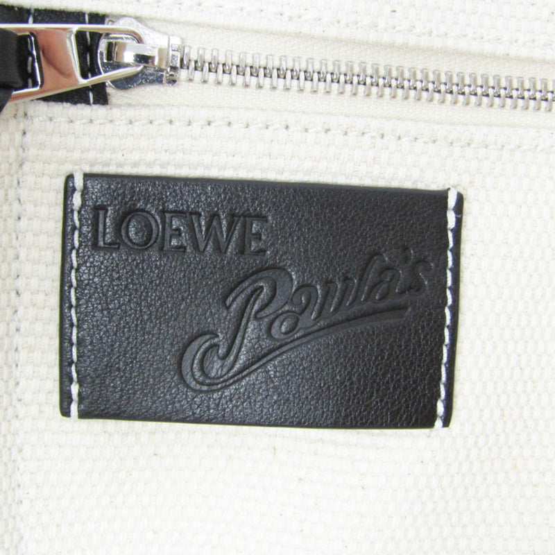 Loewe Paulas Ibiza Tote Canvas With Applique Beige