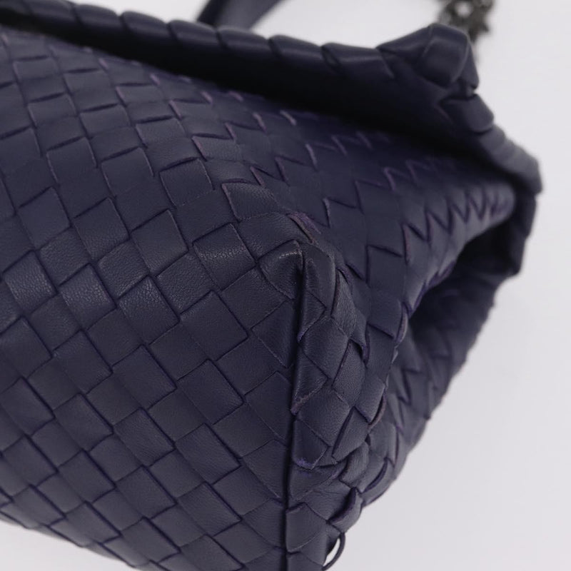 Bottega Veneta Olimpia Intrecciato Nappa Purple Leather Bag