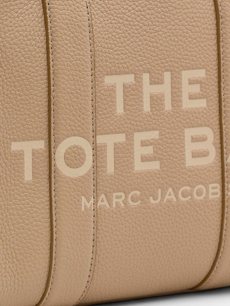 Marc Jacobs Cow Leather Tote Bag — Beige