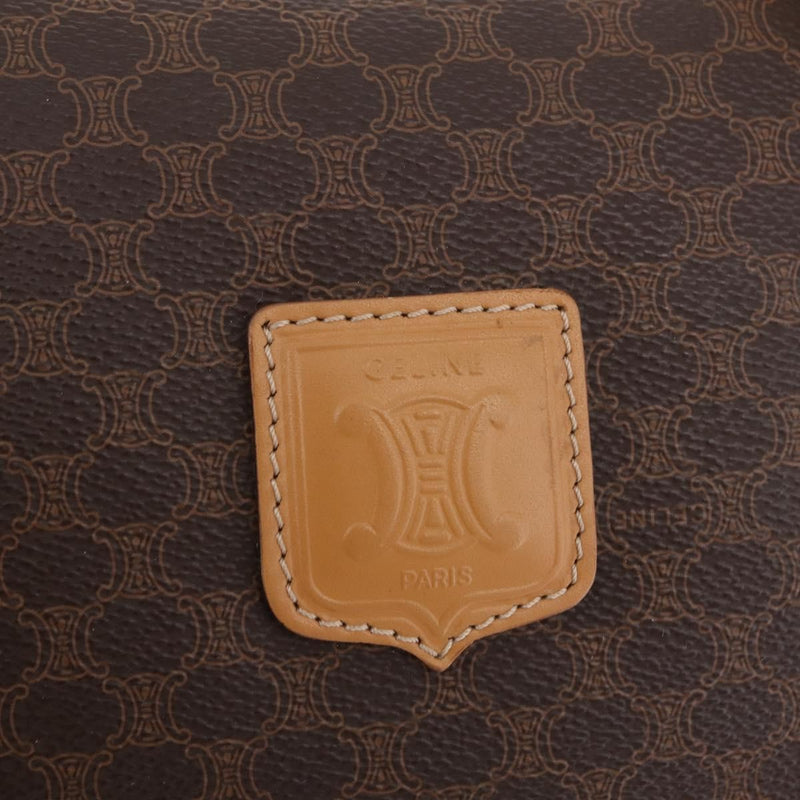 Celine Vintage Boston Macadam Coated Canvas Brown Pvc Bag