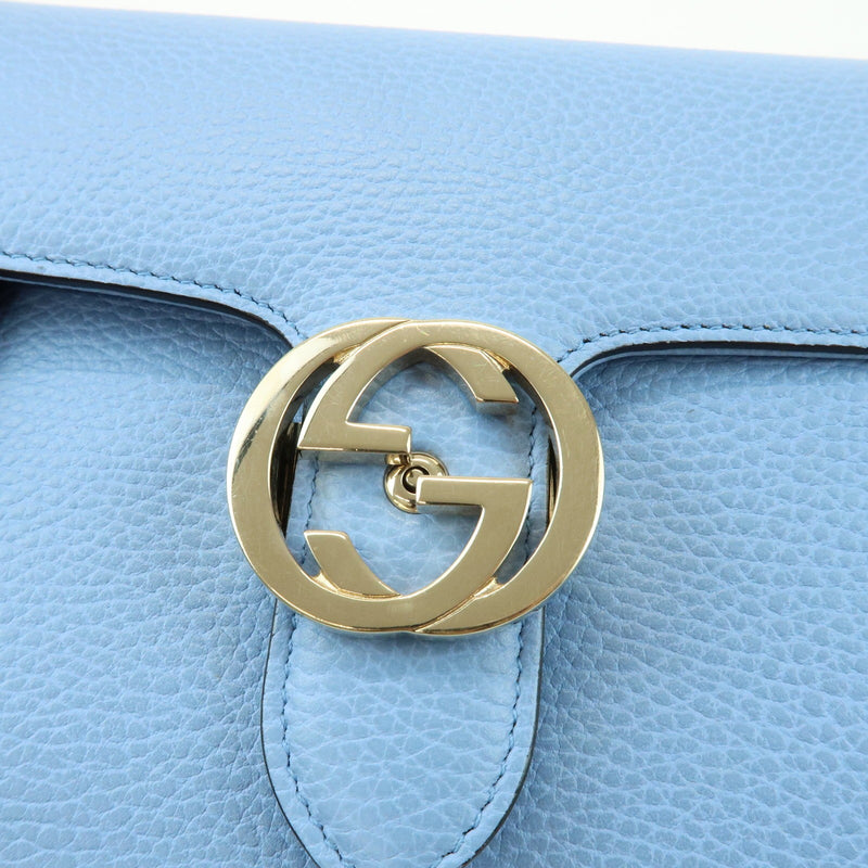 Gucci Interlocking Leather Blue Bag