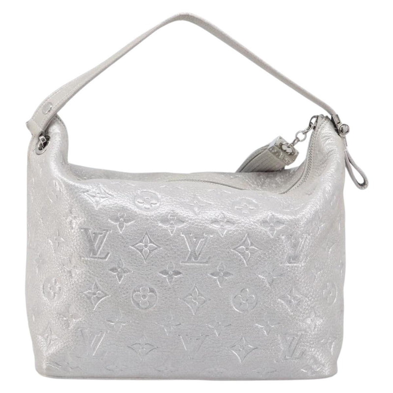 Louis Vuitton Halo Limited Edition Shimmer Monogram Embossed Leather Silver Bag