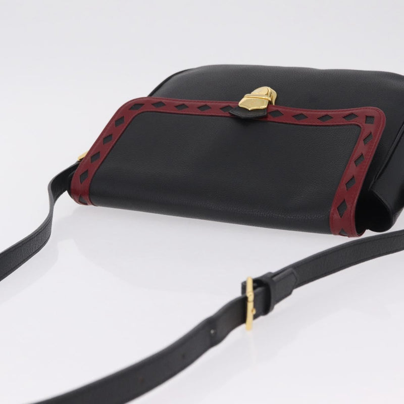 Saint Laurent Vintage Shoulder Bag Leather Black
