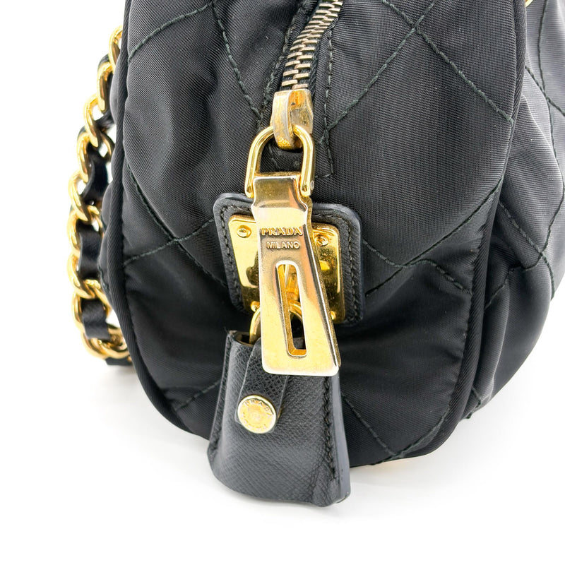 Prada Re-Edition 1995 Chain Quilted Re-Nylon Black Bag