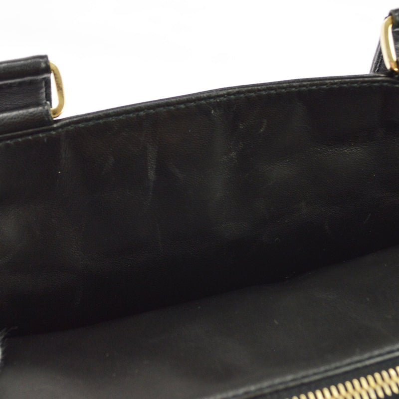 Chanel Chocolate Bar Barrel Quilted Leather Black Bag