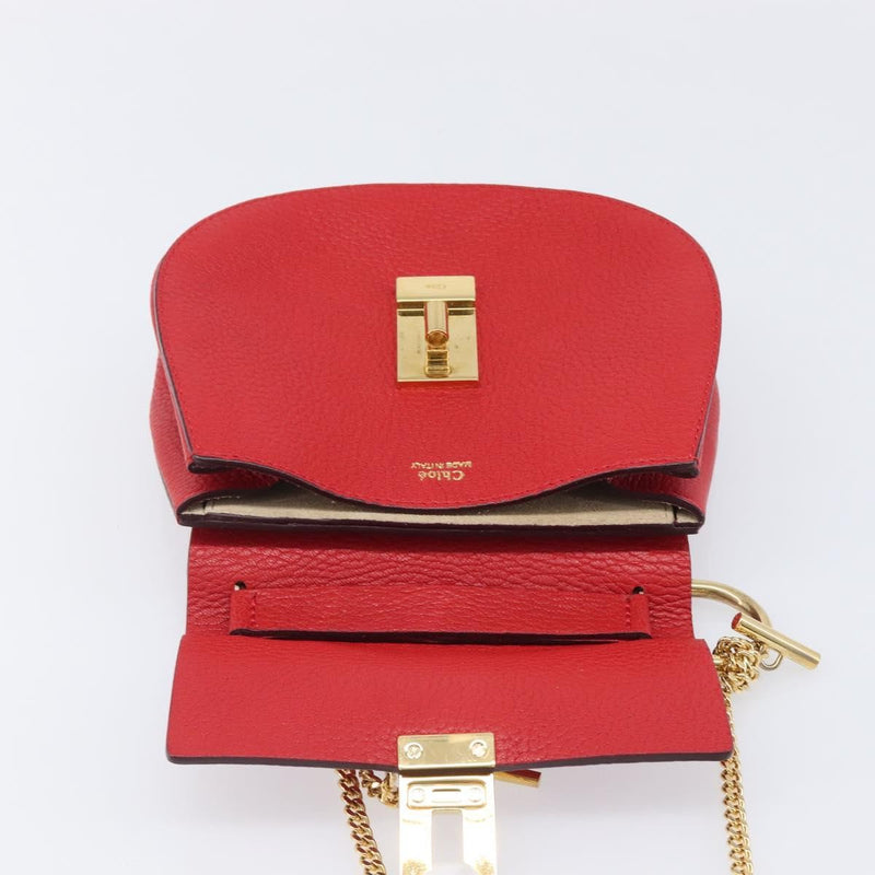 Chloe Drew Leather Red Bag