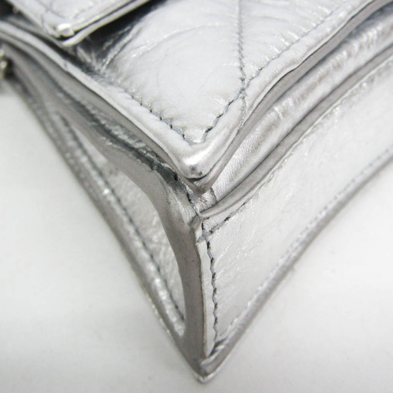 Balenciaga Crush Chain Flap Leather Silver Bag
