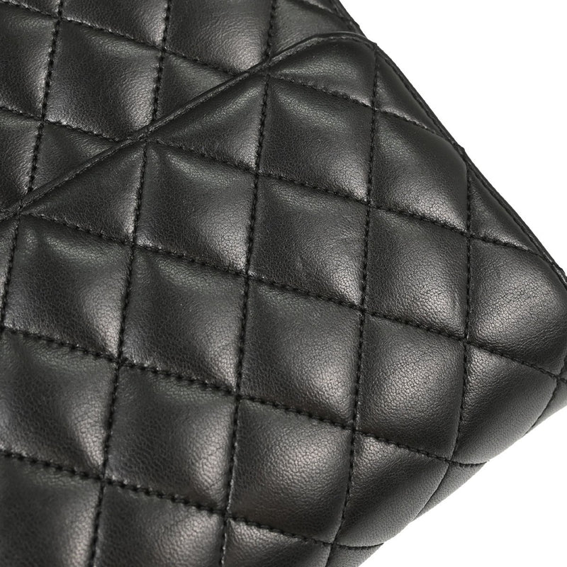 Chanel Turnlock Flap Grosgrain Black Leather Bag