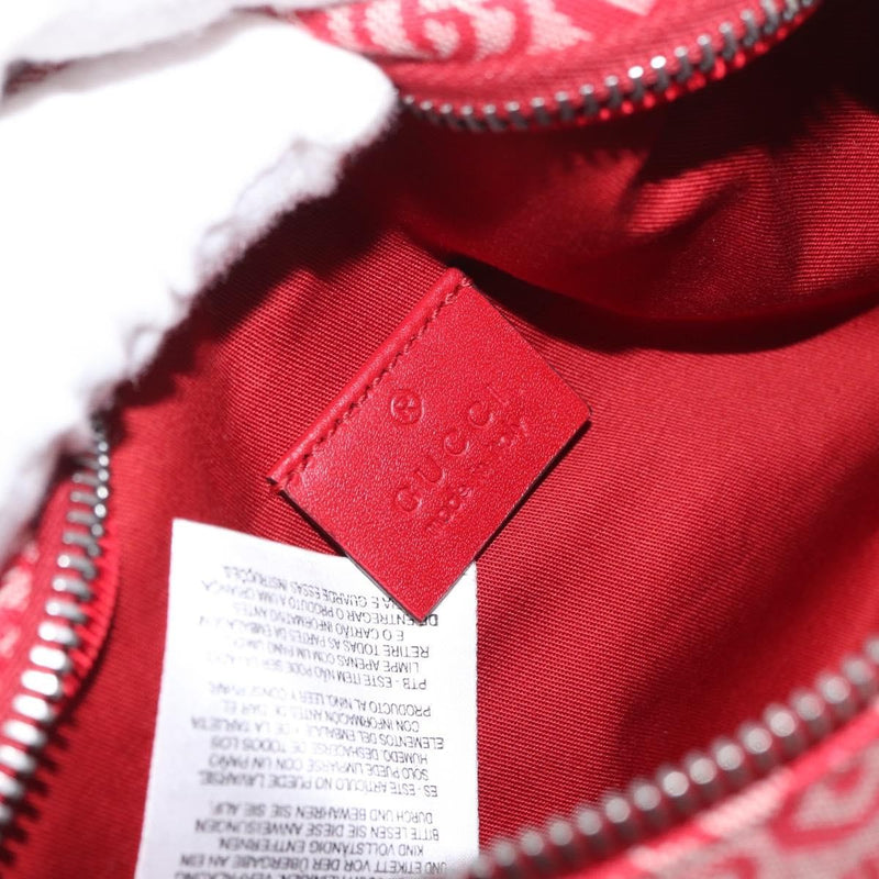 Gucci Childrens Belt Printed Coated Canvas Red Bag
