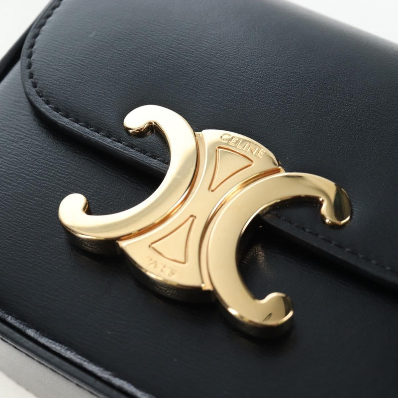 Celine Triomphe Smooth Calfskin Black Leather Bag