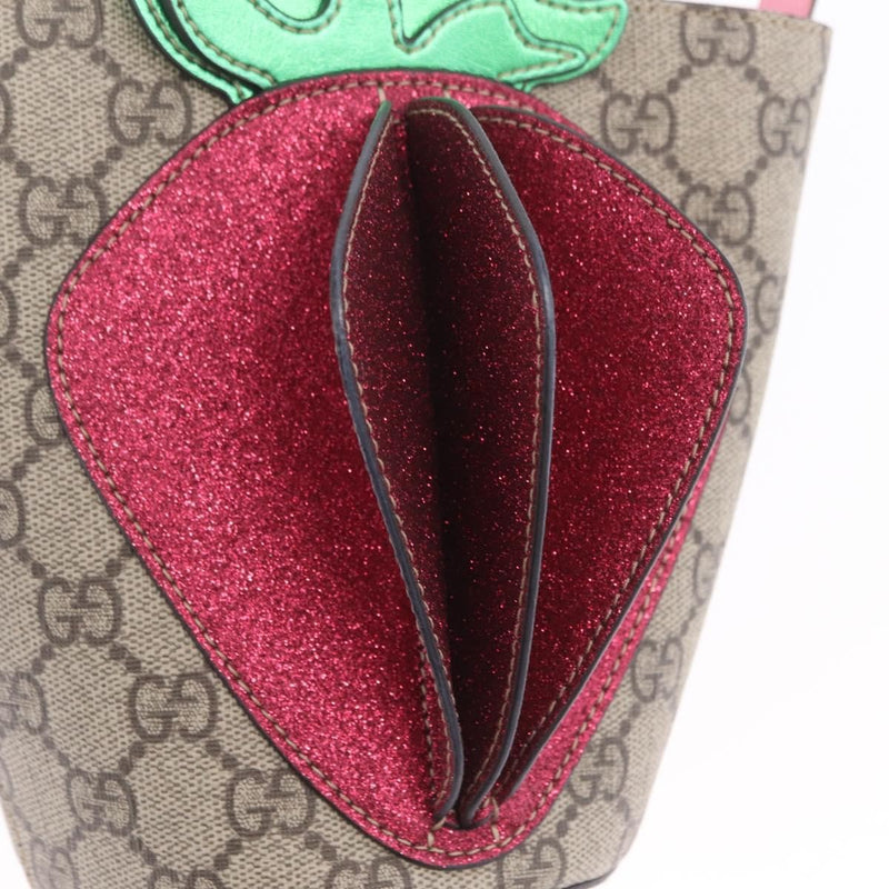 Gucci Childrens Convertible Gg Coated Canvas With Applique Beige Bag