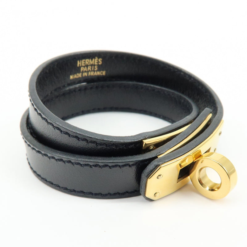 Hermes Kelly Double Tour Leather Black Bijoux