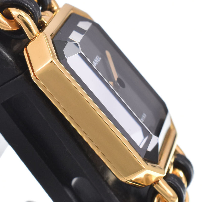 Chanel Premiere Rock Quartz Plated Metal And Leather Watches