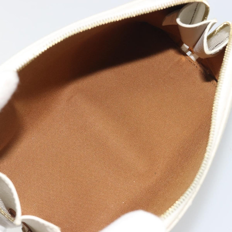 Celine Zip Around Chain Clutch Triomphe Coated Canvas Brown