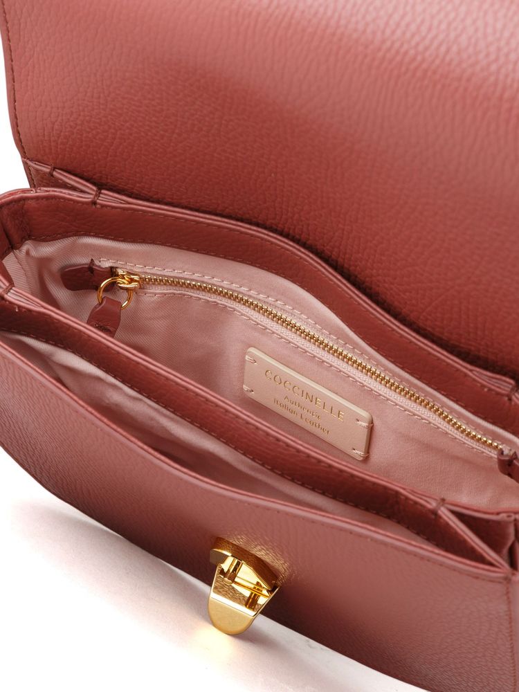 Coccinelle Dew Crossbody Bag — Red Cowhide