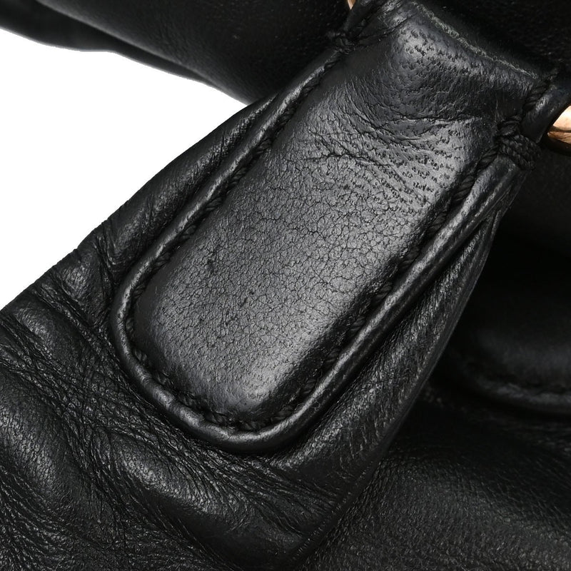 Chanel Cloudy Bundle Bowler Quilted Lambskin Black Leather Bag