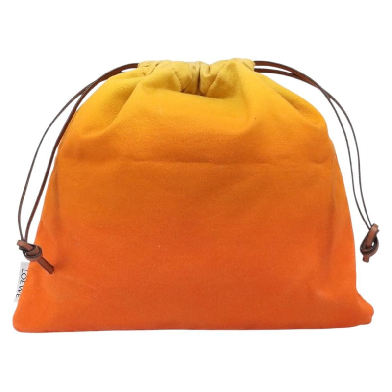 Loewe Paula Drawstring Printed Canvas Orange Bag