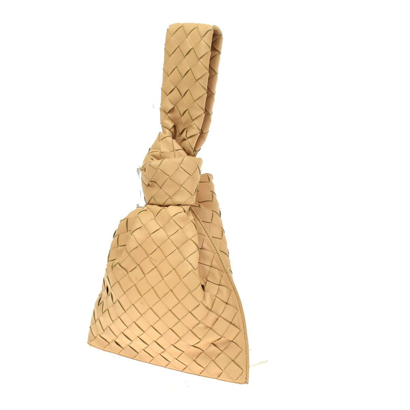 Bottega Veneta Bv Twist Intrecciato Nappa Beige Leather Bag