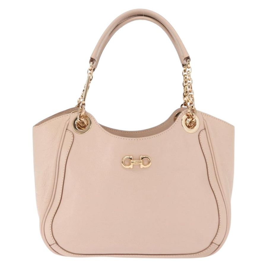 Salvatore Ferragamo Betulla Chain Tote Leather Pink Bag