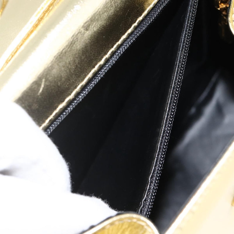 Salvatore Ferragamo Shoulder Leather Gold Bag