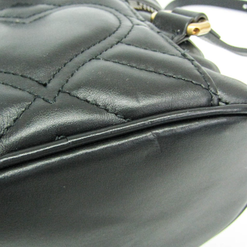 Gucci Gg Marmont Vanity Matelasse Leather Black Bag