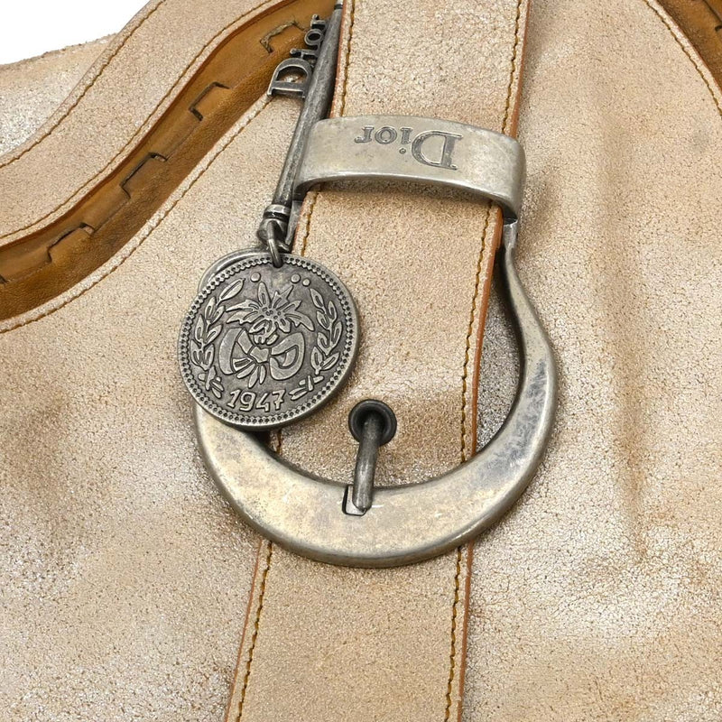 Christian Dior Vintage Gaucho Double Saddle Leather Gold Bag