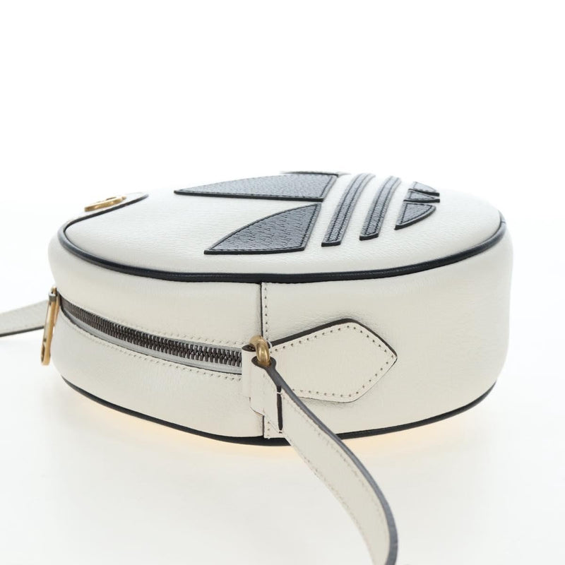 Gucci X Adidas Ophidia Round Leather White Bag