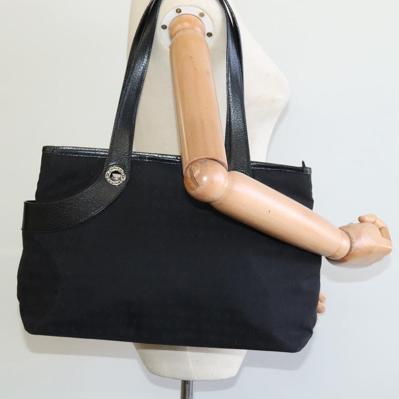 Bvlgari Logomania Canvas Black Bag