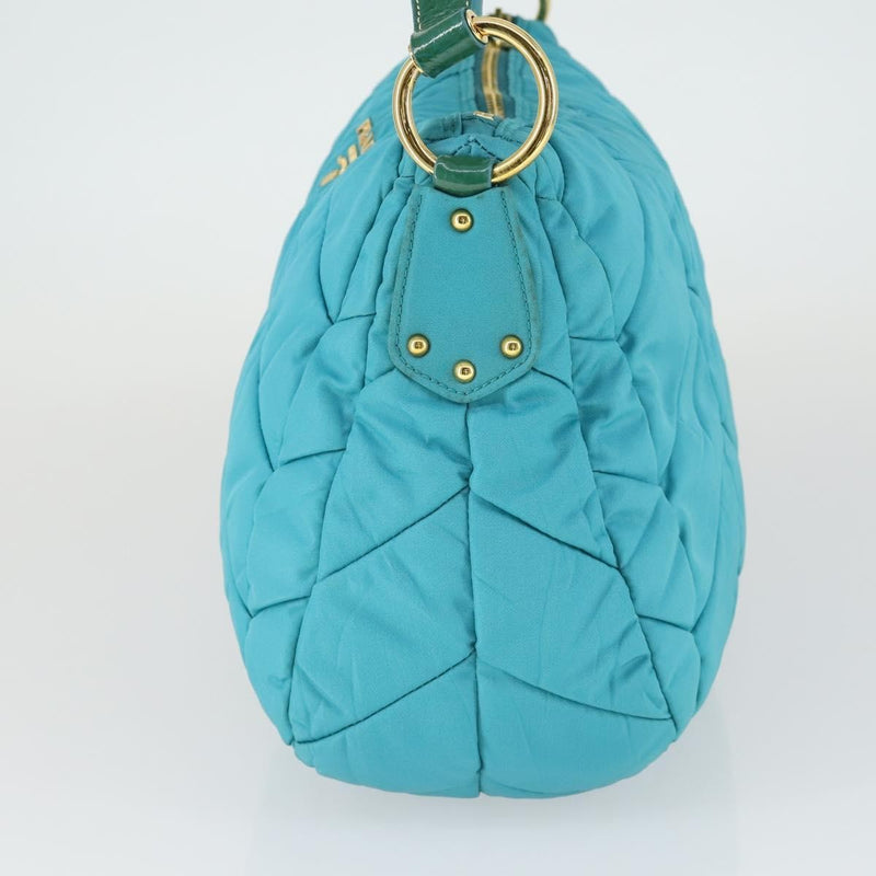 Prada Zip Hobo Chevron Tessuto Blue Nylon