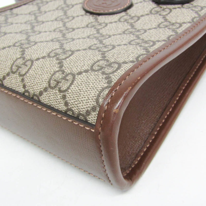 Gucci Interlocking G Patch Gg Coated Canvas Beige Bag