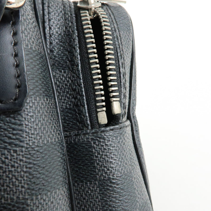 Louis Vuitton Rem Damier Graphite Black Canvas Bag