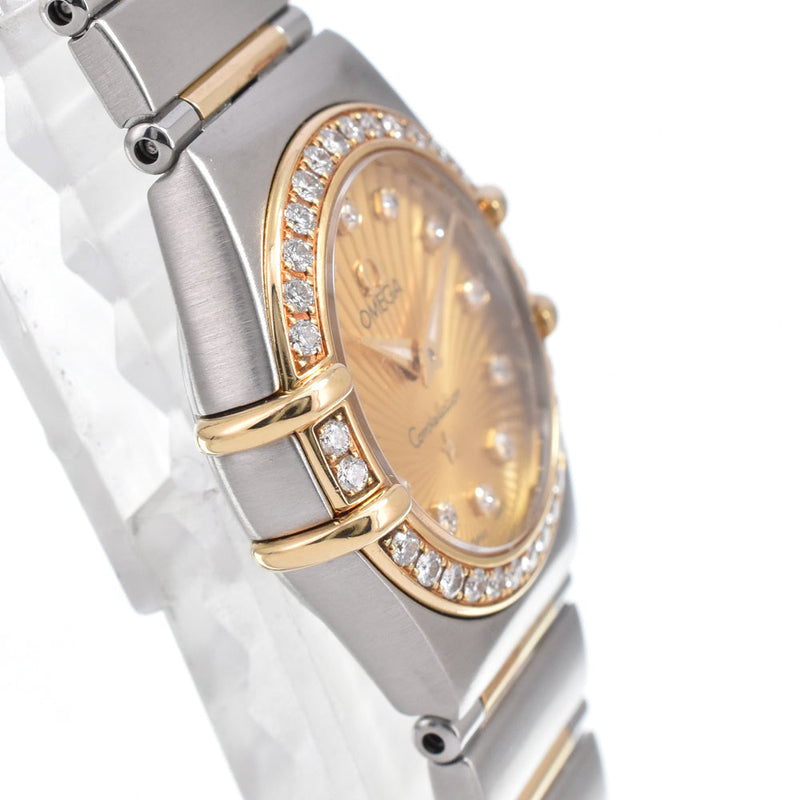 Omega Constellation Quartz Stainless Steel And Yellow Gold With Diamond Bezel Markers Mother Of Pearl Watches