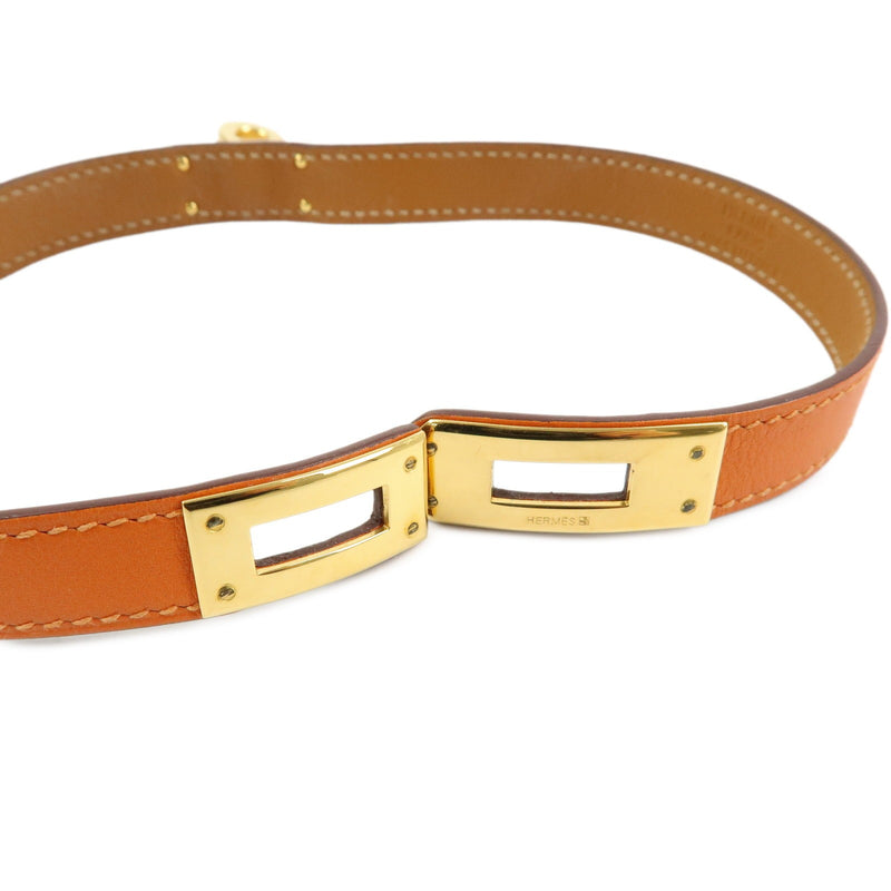 Hermes Kelly Double Tour Leather Orange Bijoux