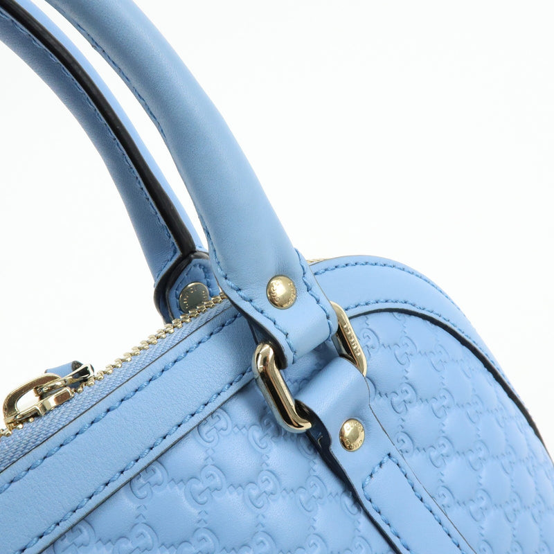 Gucci Convertible Dome Satchel Microguccissima Leather Blue