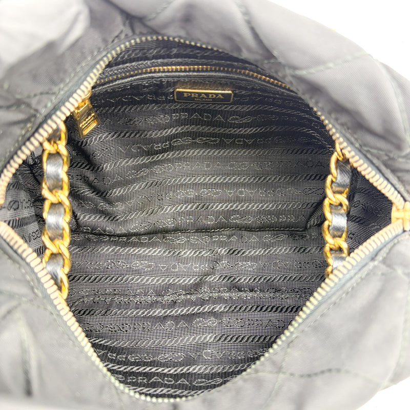 Prada Re-Edition 1995 Chain Quilted Re-Nylon Black Bag