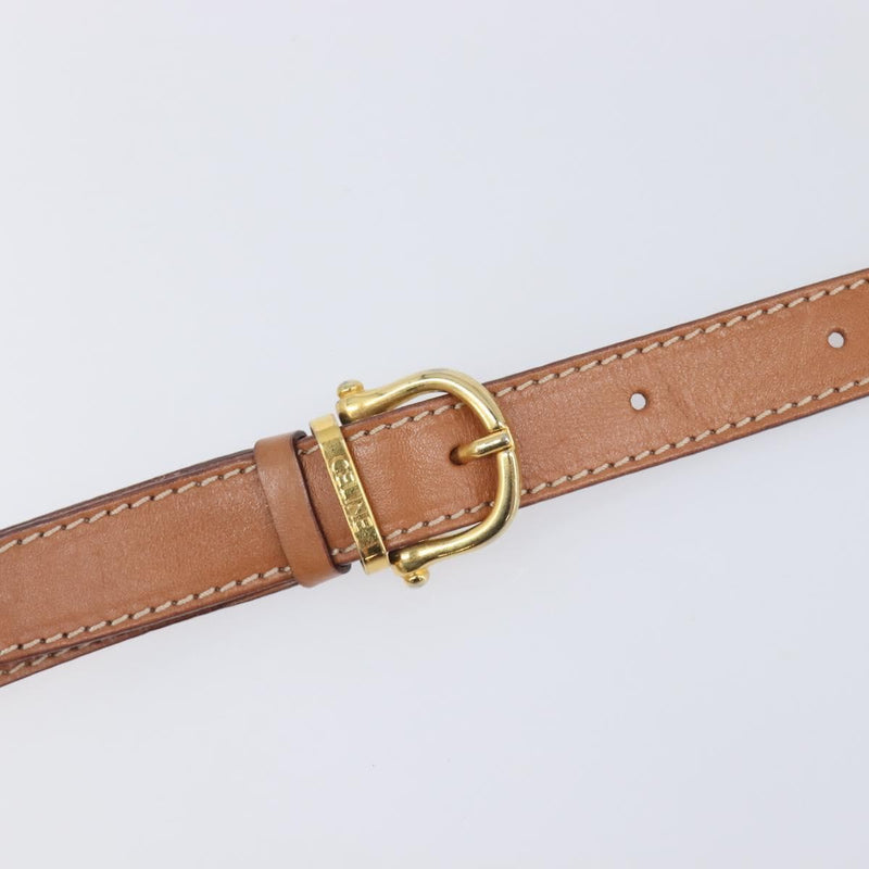 Celine Macadam Shoulder Canvas Beige Bag