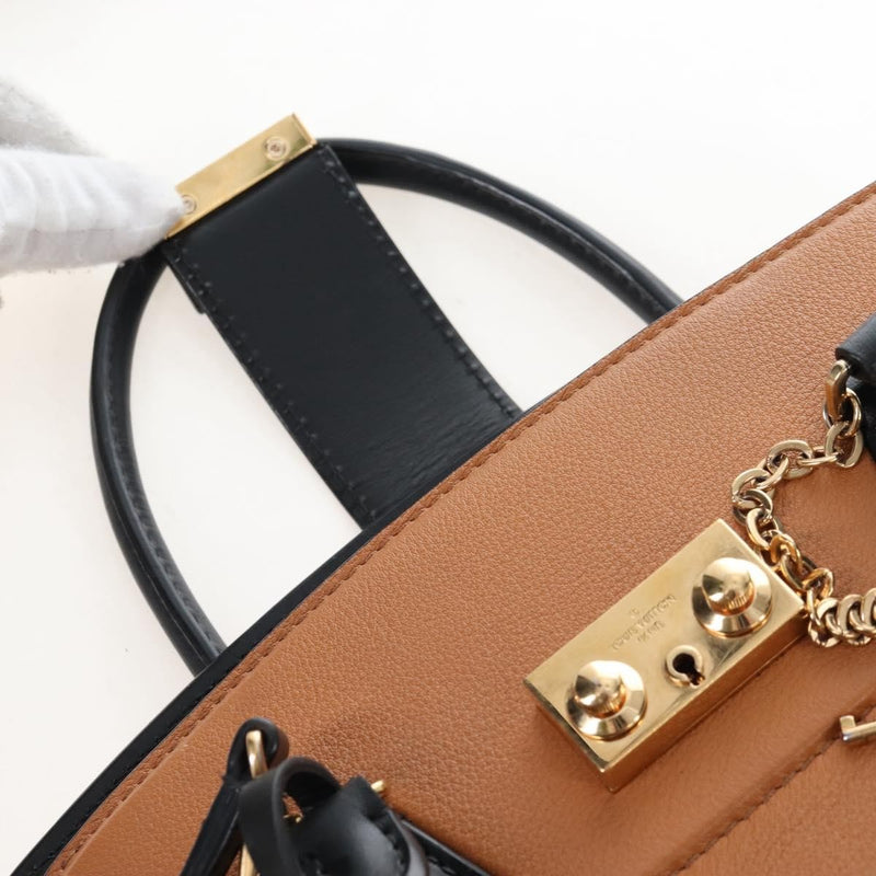 Louis Vuitton Cour Marly Leather With Studded Detail Beige Bag