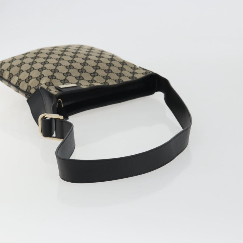 Gucci Web Strap Zip Messenger Gg Canvas Beige