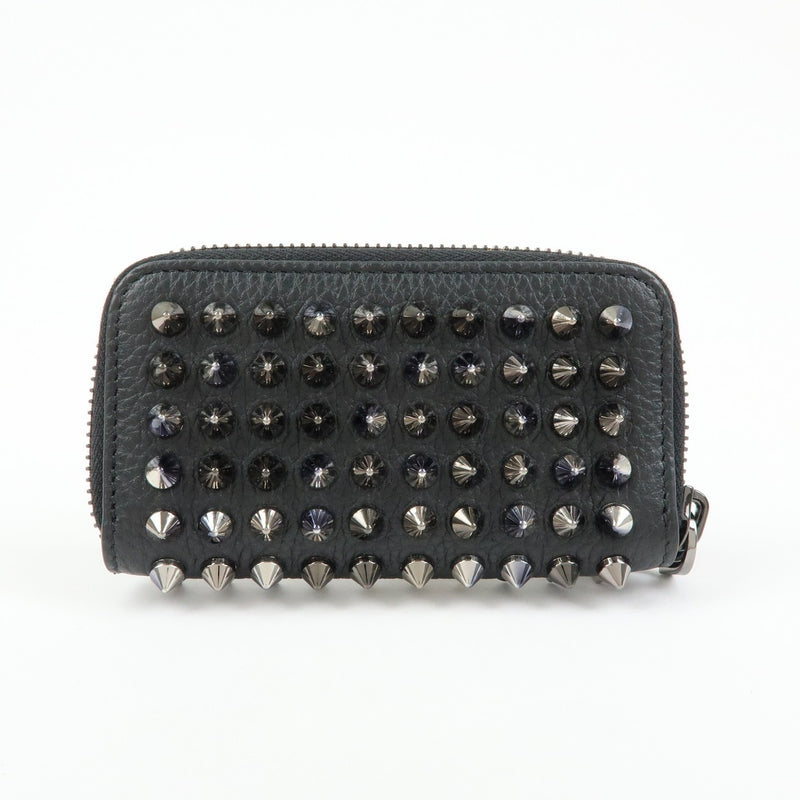 Christian Louboutin Panettone Coin Purse Spiked Leather Black Accessory
