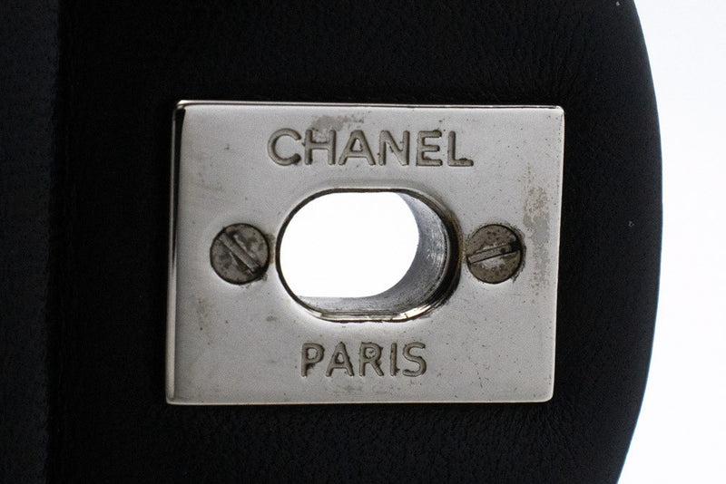 Chanel Classic Bowler Quilted Caviar Black Leather Bag