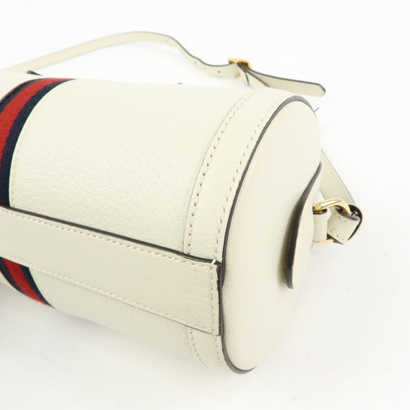 Gucci Ophidia Boston Leather White Bag