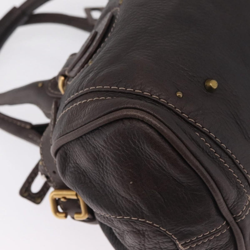 Chloe Paddington Lock Leather Brown Bag