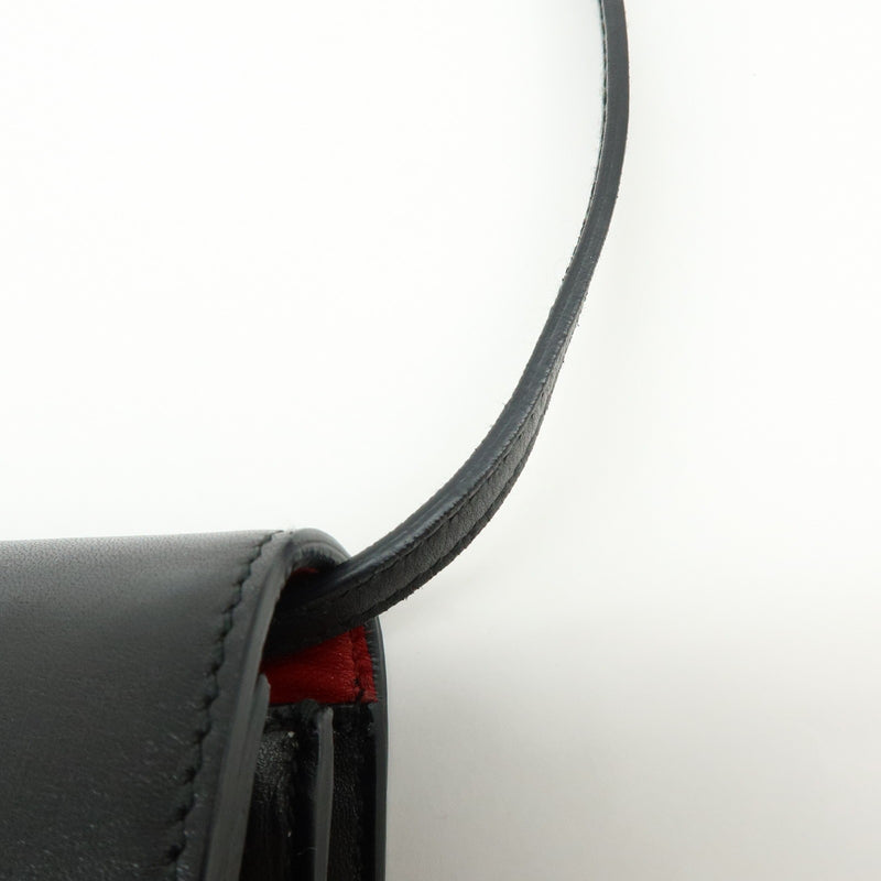 Prada Wallet On Strap City Calfskin Black Leather Bag