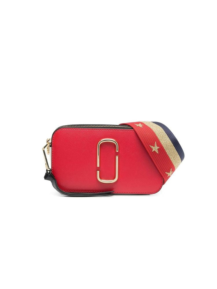 Marc Jacobs Tricolor Calf Leather Crossbody Bag — Red