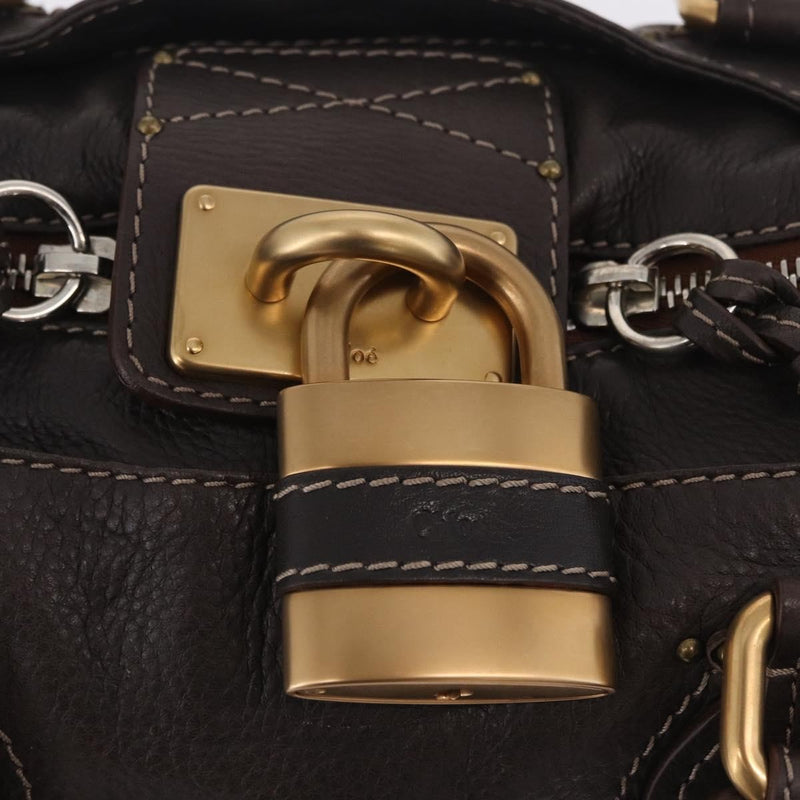 Chloe Paddington Lock Leather Brown Bag